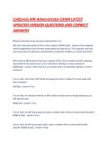 California ARF Administrator EXAM LATEST UPDATED VERSION QUESTIONS AND CORRECT ANSWERS&period;p