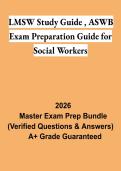 LMSW Study Guide & ASWB Exam Preparation Guide PDF &vert; Social Work Practice Questions&comma; Answers & Licensing Review 2026