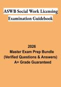 ASWB Social Work Licensing Examination Guidebook PDF &vert; Study Guide&comma; Practice Questions & Social Work Exam Review 2026