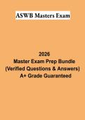 ASWB Masters Exam PDF &vert; Social Work Masters Study Guide&comma; Practice Questions & Licensing Exam Review 2026