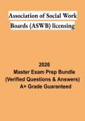 Association of Social Work Boards &lpar;ASWB&rpar; Licensing Exam PDF &vert; Social Work Study Guide&comma; Practice Questions & Exam Review 2026