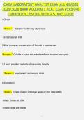 CWEA LABORATORY ANALYST EXAM &lpar;ALL GRADES&rpar; &vert; COMPREHENSIVE STUDY GUIDE & PRACTICE QUESTIONS &vert; UPDATED