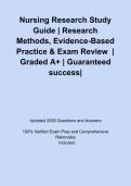 Nursing Research Study Guide &vert; Research Methods&comma; Evidence-Based Practice & Exam Review