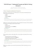 NSG 3130 EXAM 2 ACTUAL 2026&sol;2027 &vert; Fundamental Concepts & Skills II &vert; Verified Q&A &vert; Galen &vert; Pass Guaranteed - A&plus; Graded