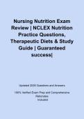 Nursing Nutrition Exam Review &vert; NCLEX Nutrition Practice Questions&comma; Therapeutic Diets & Study Guide