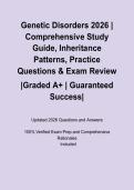 Genetic Disorders 2026 &vert; Comprehensive Study Guide&comma; Inheritance Patterns&comma; Practice Questions & Exam Review