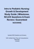 Intro to Pediatric Nursing&colon; Growth & Development Study Guide &vert; Milestones&comma; NCLEX Questions & Exam Review