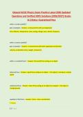 Edexcel IGCSE Physics Exam Practice Latest 2026 Updated &NewLine;Questions and Verified 100&percnt; Solutions &lpar;2026&sol;2027&rpar; Grade&colon; &NewLine;A&plus;&vert;Status&colon; Guaranteed Pass 