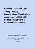 Nursing Gas Exchange Study Guide &vert; Oxygenation&comma; Respiratory Assessment & NCLEX Practice Questions