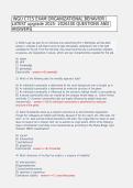 WGU C715 EXAM ORGANIZATIONAL BEHAVIOR LATEST upgrade 2025- 2026100 QUESTIONS AND ANSWERS
