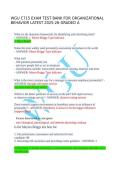WGU C715 EXAM TEST BANK FOR ORGANIZATIONAL BEHAVIOR LATEST 2025-26-GRADED A