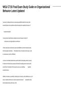 WGU C715 Final Exam Study Guide on Organizational Behavior Latest Updated