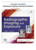 Test Bank for Radiographic Imaging and Exposure 6th Edition by Fauber Latest Update&period;
