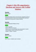 Chapter 4- Kin 150 comprehensive&NewLine;Questions and Answers with Verified&NewLine;Solutions