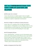 SOCS 185 COMPREHENSIVE EXAM STUDY&NewLine;GUIDE COMPLETE QUESTIONS AND&NewLine;SOLUTIONS&NewLine;