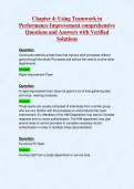 Chapter 4&colon; Using Teamwork in&NewLine;Performance Improvement comprehensive&NewLine;Questions and Answers with Verified&NewLine;Solutions