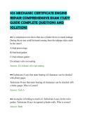 SOS MECHANIC CERTIFICATE ENGINE&NewLine;REPAIR COMPREHENSIVE EXAM STUDY&NewLine;GUIDE COMPLETE QUESTIONS AND&NewLine;SOLUTIONS&NewLine;