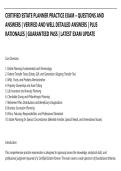 COMPILATION BUNDLE OF CERTIFIED ESTATE PLANNER PRACTICE EXAM &ndash; QUESTIONS AND ANSWERS &vert; VERIFIED AND WELL DETAILED ANSWERS &vert; PLUS RATIONALES &vert; GUARANTEED PASS &vert; LATEST EXAM UPDATE
