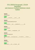 FFA CREED Paragraph 1 EXAM Questions and Answers Verified Solutions Latest Update 2