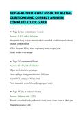 SURGICAL FIRST ASSIST UPDATED ACTUAL&NewLine;QUESTIONS AND CORRECT ANSWERS&NewLine;COMPLETE STUDY GUIDE&NewLine;