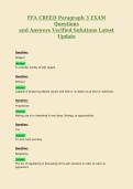 FFA CREED Paragraph 3 EXAM Questions and Answers Verified Solutions Latest Update 2