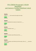 FFA CREED Paragraph 3 EXAM Questions and Answers Verified Solutions Latest Update 3