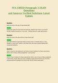 FFA CREED Paragraph 3 EXAM Questions and Answers Verified Solutions Latest Update