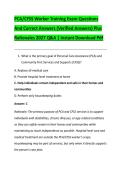 PCA&sol;CFSS Worker Training Exam Questions &NewLine;And Correct Answers &lpar;Verified Answers&rpar; Plus &NewLine;Rationales 2027 Q&A &vert; Instant Download Pdf