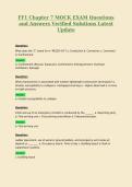 FF1 Chapter 7 MOCK EXAM Questions and Answers Verified Solutions Latest Update