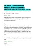TBS PHASE 3 COMPREHENSIVE&NewLine;EXAMINATION TEST COMPLETE&NewLine;QUESTIONS WITH ACCURATE SOLUTIONS&NewLine;