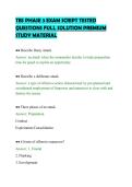 TBS PHASE 3 EXAM SCRIPT TESTED&NewLine;QUESTIONS FULL SOLUTION PREMIUM&NewLine;STUDY MATERIAL