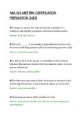 ABA 622 MIDTERM CERTIFICATION&NewLine;PREPARATION GUIDE