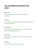 ABA 622 MIDTERM EXAM REVIEW STUDY&NewLine;NOTES&NewLine;