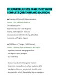 TCI COMPREHENSIVE EXAM STUDY GUIDE&NewLine;COMPLETE QUESTIONS AND SOLUTIONS&NewLine;