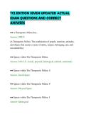 TCI EDITION SEVEN UPDATED ACTUAL&NewLine;EXAM QUESTIONS AND CORRECT&NewLine;ANSWERS&NewLine;