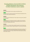 Fencing Referee General RULE FINAL&NewLine;PAPER Questions and Answers&NewLine;Verified Solutions Latest Update