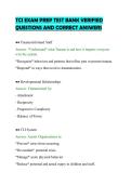 TCI EXAM PREP TEST BANK VERIFIED&NewLine;QUESTIONS AND CORRECT ANSWERS&NewLine;