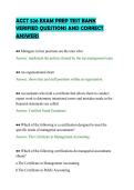 ACCT 526 EXAM PREP TEST BANK&NewLine;VERIFIED QUESTIONS AND CORRECT&NewLine;ANSWERS