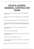 CSLB B License General Contractor Exam 330 Questions and Correct Answers 2026&sol;2027&NewLine;