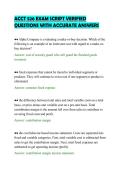 ACCT 526 EXAM SCRIPT VERIFIED&NewLine;QUESTIONS WITH ACCURATE ANSWERS&NewLine;