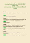 Fencing Referee General RULE TEST Questions and Answers Verified Solutions Latest Update