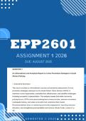 EPP2601 Assignment 1 2026 - Distinction &vert; Due August 2026