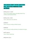 TDCJ EXAM SCRIPT TESTED QUESTIONS&NewLine;FULL SOLUTION PREMIUM STUDY&NewLine;MATERIAL&NewLine;