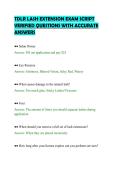 TDLR LASH EXTENSION EXAM SCRIPT&NewLine;VERIFIED QUESTIONS WITH ACCURATE&NewLine;ANSWERS&NewLine;