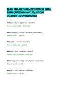 TEACHING IELTS COMPREHENSIVE EXAM&NewLine;PREP QUESTIONS AND SOLUTIONS&NewLine;VERIFIED STUDY RESOURCE&NewLine;