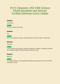 FCTC Chemistry AND FIRE Science EXAM Questions and Answers Verified Solutions Latest Update 2