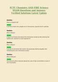 FCTC Chemistry AND FIRE Science EXAM Questions and Answers Verified Solutions Latest Update 3