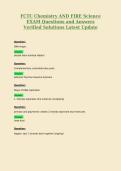 FCTC Chemistry AND FIRE Science EXAM Questions and Answers Verified Solutions Latest Update 4