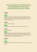 FCTC Chemistry AND FIRE Science EXAM Questions and Answers Verified Solutions Latest Update 5