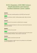 FCTC Chemistry AND FIRE Science EXAM Questions and Answers Verified Solutions Latest Update